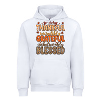 White so very thankful incredibly grateful unbelievably Urban Hoodie - MaliasSmallBusiness
