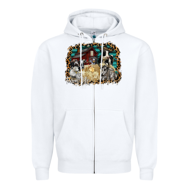 Farm Life 2 Zipper Hoodie by SublimationCraftShop | Teevron