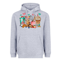 Heather Grey baking coffee cups Heavyweight Hoodie - Jasminsmagicworld