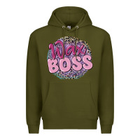 Army Green wax boss Premium Hoodie - MaliasSmallBusiness