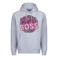 Heather Grey wax boss Premium Hoodie - MaliasSmallBusiness