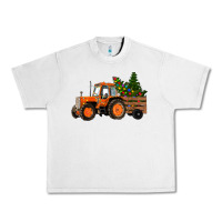 Lunar Rock Christmas Orange Farm Tractor Urban Heavy Tee - RanaPortraitStore