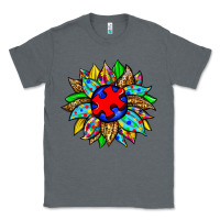 Charcoal Heather autism sunflower Classic Tee - Zillion Design Studio