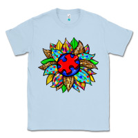 Dusty Blue autism sunflower Classic Tee - Zillion Design Studio