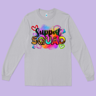 Support Squad Long Sleeve Tee Designed By Zillion Design Studio