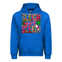 Cobalt Sleigh girl sleigh Urban Hoodie - NancyCooperArtShop