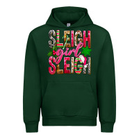 Forest Green Sleigh girl sleigh Urban Hoodie - NancyCooperArtShop