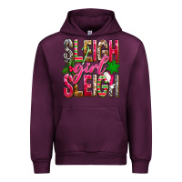 Mauve Wine Sleigh girl sleigh Urban Hoodie - NancyCooperArtShop