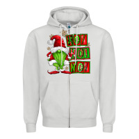 Dove Grey ho ho no christmas gnomes Zipper Hoodie - FaDigitalArtStudio