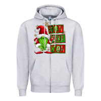 Heather Grey ho ho no christmas gnomes Zipper Hoodie - FaDigitalArtStudio