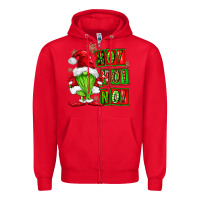 Red ho ho no christmas gnomes Zipper Hoodie - FaDigitalArtStudio