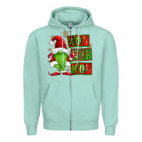 Seafoam ho ho no christmas gnomes Zipper Hoodie - FaDigitalArtStudio