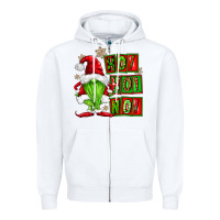 White ho ho no christmas gnomes Zipper Hoodie - FaDigitalArtStudio