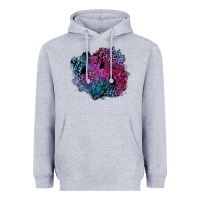 Heather Grey halloween patch  1 Heavyweight Hoodie - BundleAndBundleShop