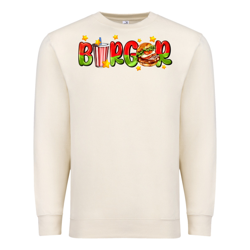Burger With Coke And Stars Premium Sweatshirt by AdoDesignShop | Teevron
