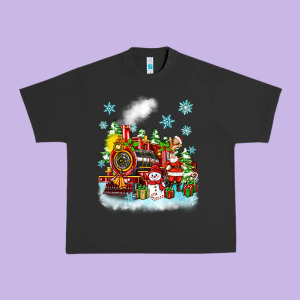 Christmas Polar Express Santa Urban Heavy Tee Designed By Zillion Design Studio