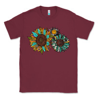 Burgundy western sunflowers Classic Tee - RanaPortraitStore