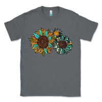 Charcoal Heather western sunflowers Classic Tee - RanaPortraitStore