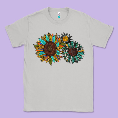 Western Sunflowers Classic Tee Designed By Ranaportraitstore