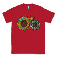 Red western sunflowers Classic Tee - RanaPortraitStore