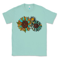 Seafoam western sunflowers Classic Tee - RanaPortraitStore