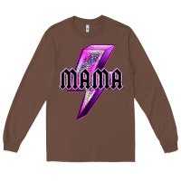 Chestnut mama neon leopard lightning bolt Long Sleeve Tee - texasbilliewilder