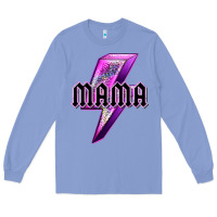 Colony Blue mama neon leopard lightning bolt Long Sleeve Tee - texasbilliewilder