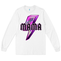 White mama neon leopard lightning bolt Long Sleeve Tee - texasbilliewilder