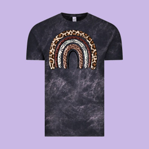 Cheetah Rainbow Vintage Tee Designed By Maliassmallbusiness