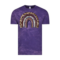 Cloud Purple Cheetah rainbow Vintage Tee - MaliasSmallBusiness