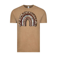 Vintage Coffee Cheetah rainbow Vintage Tee - MaliasSmallBusiness