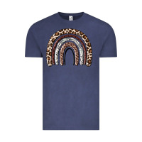 Vintage Denim Cheetah rainbow Vintage Tee - MaliasSmallBusiness