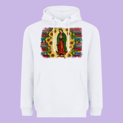 Serape Our Lady Of Guadalupe Heavyweight Hoodie Designed By Jahusdesignshop