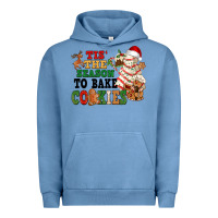 Pigment Pebble Blue Tis' the season to bake cookies Urban Hoodie - NancyCooperArtShop