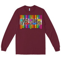 Burgundy pride barcode Long Sleeve Tee - Zillion Design Studio