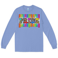 Colony Blue pride barcode Long Sleeve Tee - Zillion Design Studio
