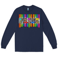Navy pride barcode Long Sleeve Tee - Zillion Design Studio