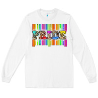 White pride barcode Long Sleeve Tee - Zillion Design Studio