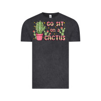 Vintage Black go sit on a cactus Vintage Tee - MaliasSmallBusiness