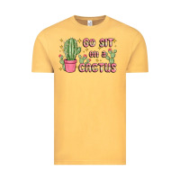 Vintage Mustard go sit on a cactus Vintage Tee - MaliasSmallBusiness