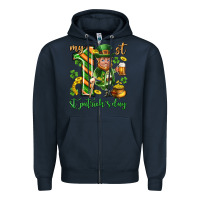 Navy My 1 st st. patricks day Zipper Hoodie - Neo Western