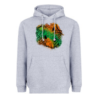 Heather Grey halloween patch  2 Heavyweight Hoodie - BundleAndBundleShop