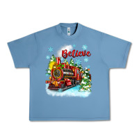 Pebble Blue christmas polar express believe Urban Heavy Tee - Zillion Design Studio