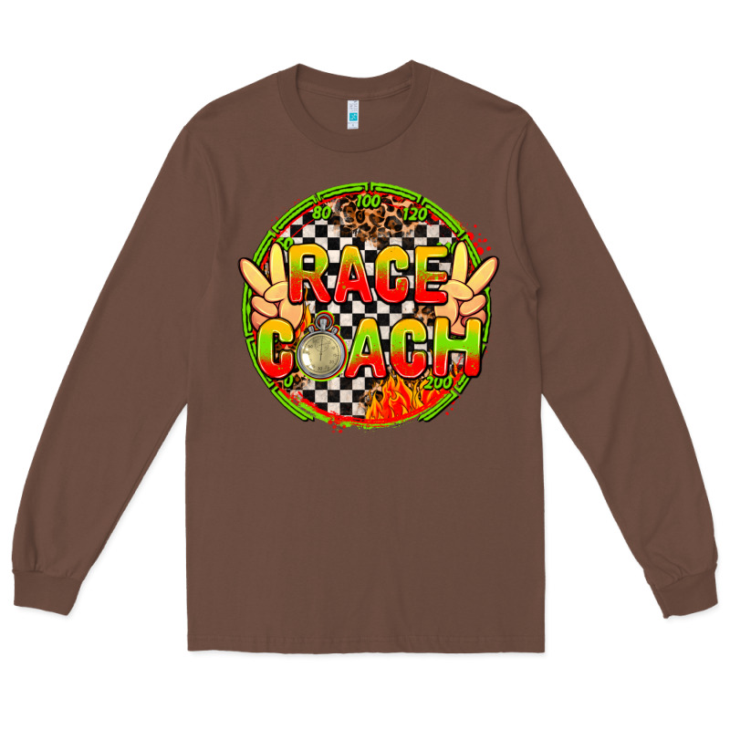 Race Coach  With Leopard And Peace Hand Long Sleeve Tee by AdoDesignShop | Teevron