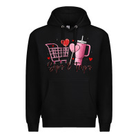 Black sips & trips target inspired stanley Premium Hoodie - MaliasSmallBusiness