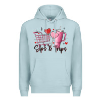 Blue Mist sips & trips target inspired stanley Premium Hoodie - MaliasSmallBusiness