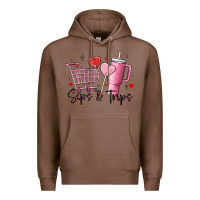 Chestnut sips & trips target inspired stanley Premium Hoodie - MaliasSmallBusiness