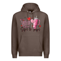Coffee sips & trips target inspired stanley Premium Hoodie - MaliasSmallBusiness