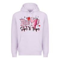 Lilac sips & trips target inspired stanley Premium Hoodie - MaliasSmallBusiness