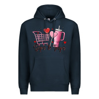 Navy sips & trips target inspired stanley Premium Hoodie - MaliasSmallBusiness